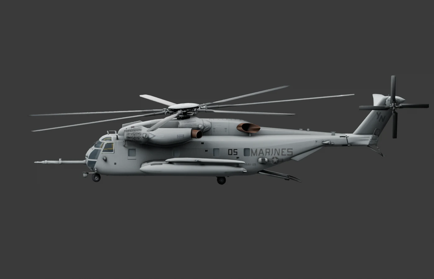 Transport aircraft asset from the project’s retained art previews